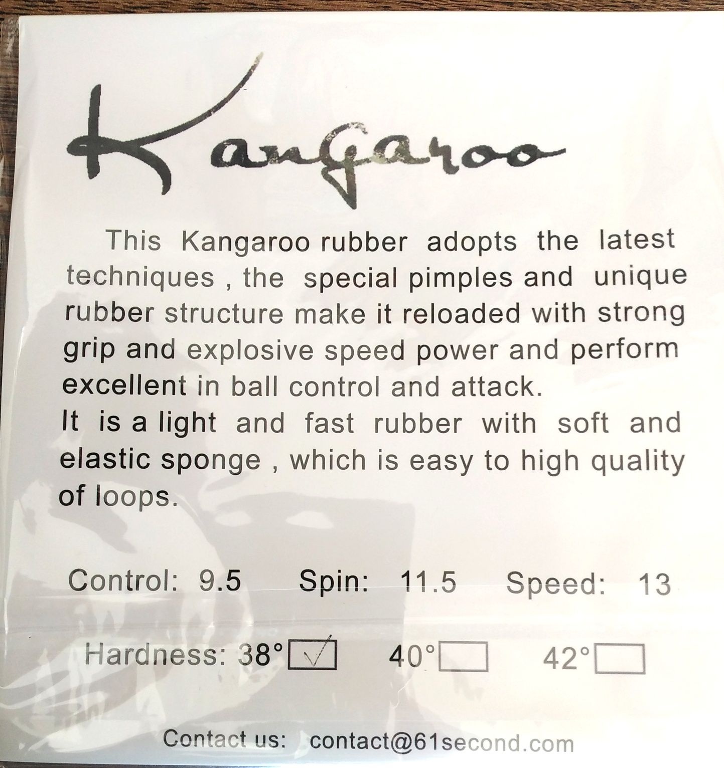 Okładzina Kangaroo 61second czerwona lub czarna 1,5mm H38 /H40