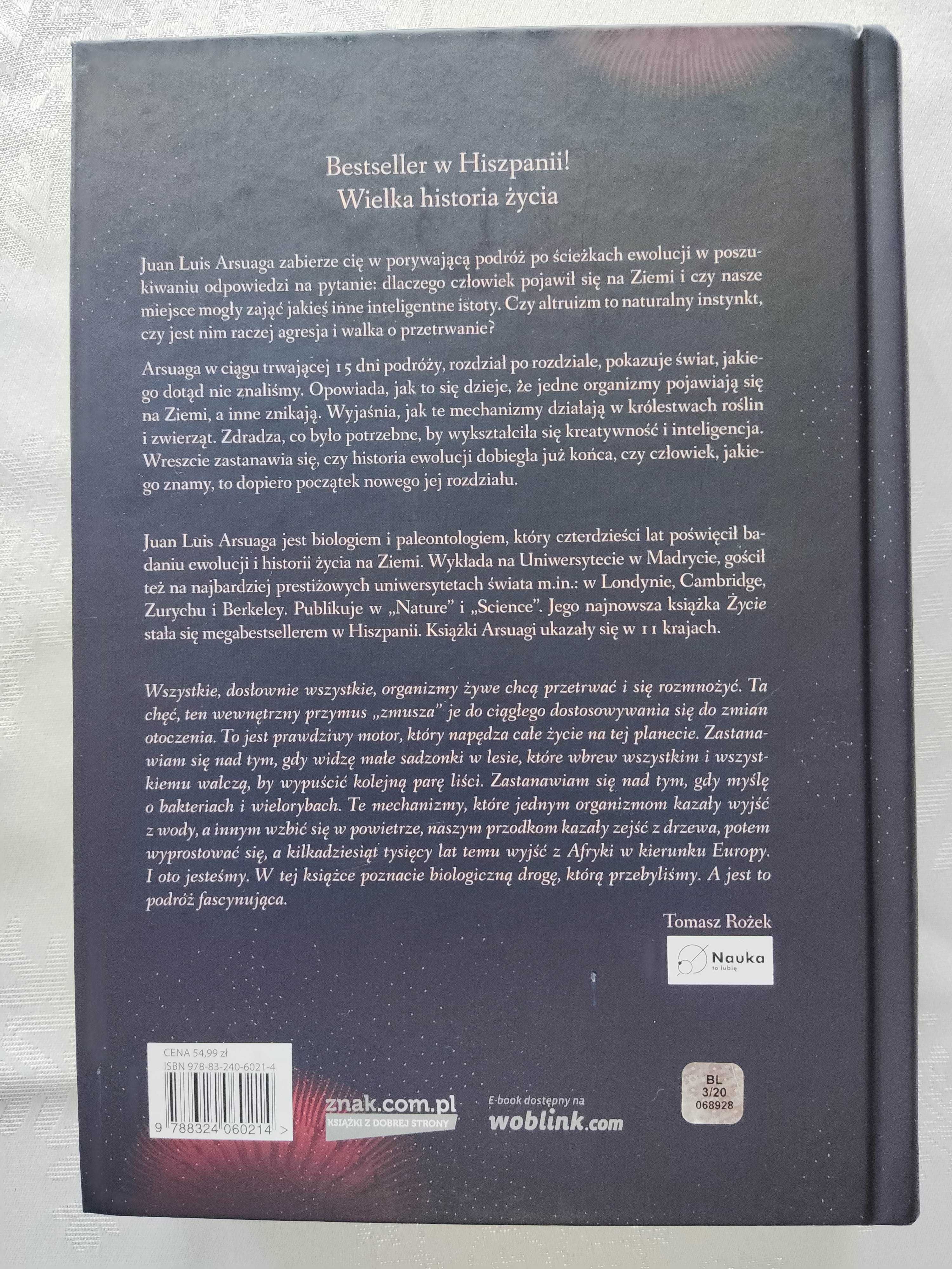 "Życie. Fascynująca podróż przez 4 miliardy lat". Luis Arsuaga