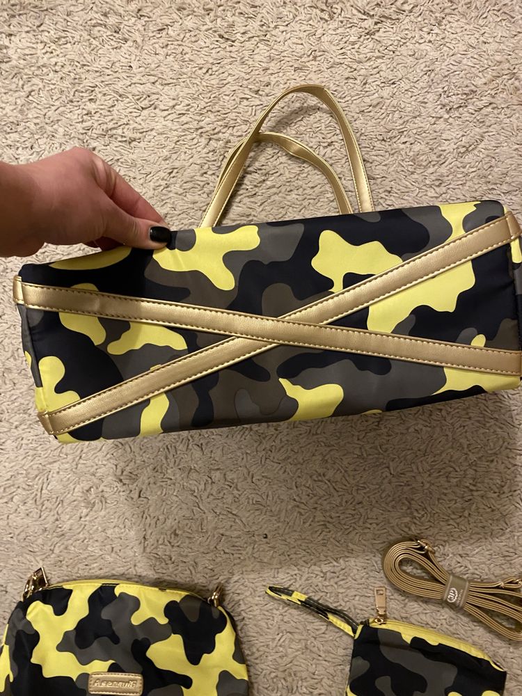 Torba torebka 3w1 moro shopper kosmetyczka listonoszka