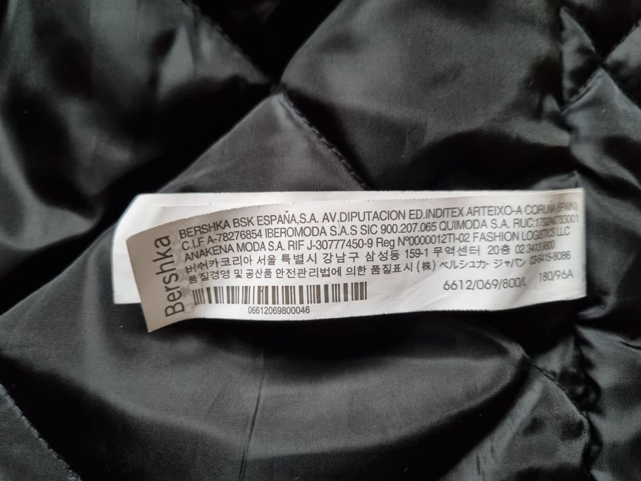 куртка парка чорна Bershka L/XL