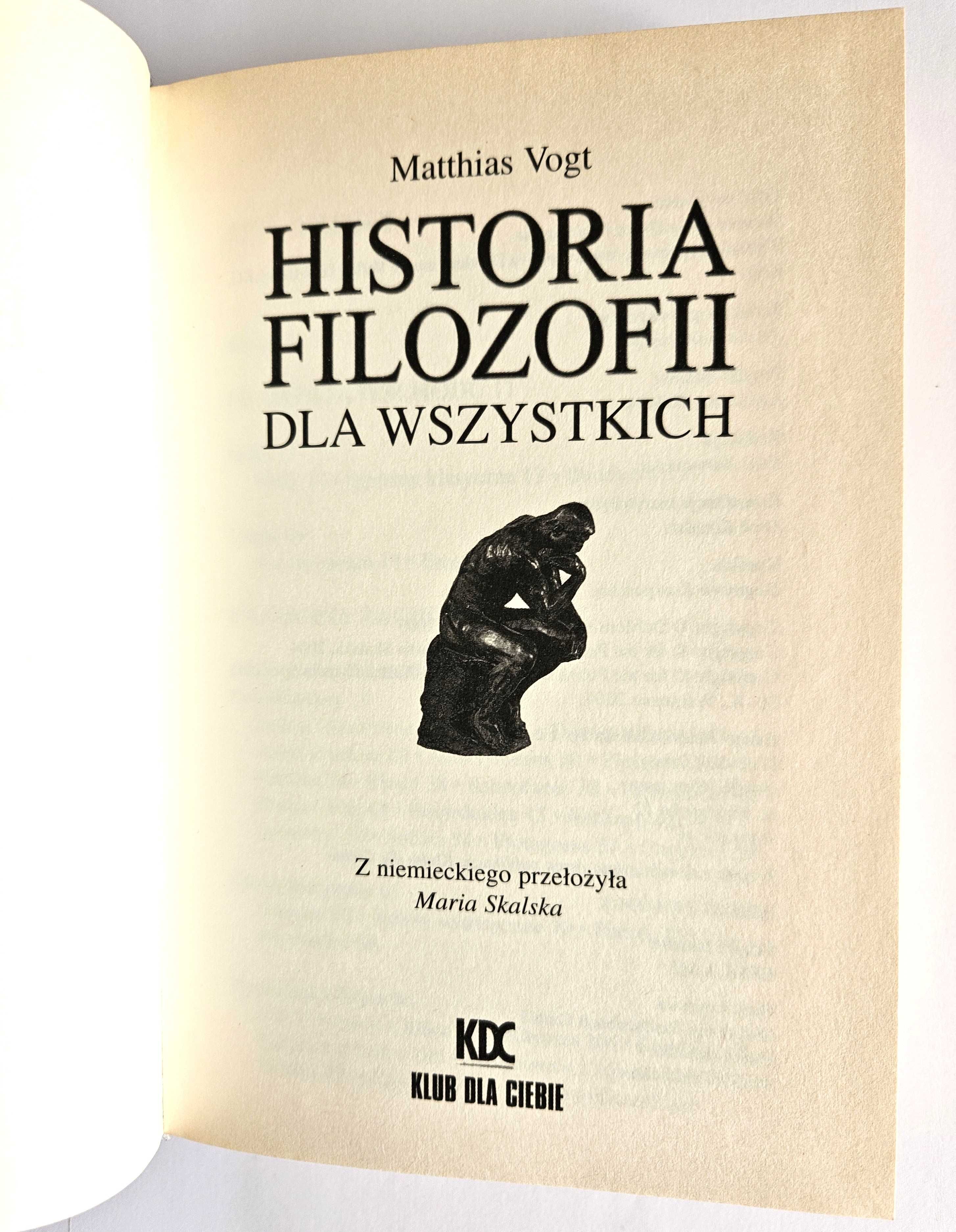 HISTORIA FILOZOFII dla wszystkich - Matthias Vogt