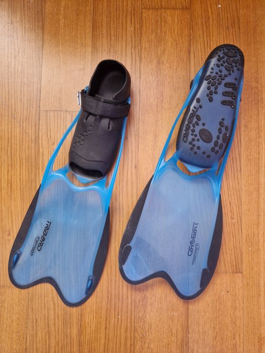 Barbatanas de Snorkeling Tribord azuis - n.39/40