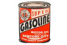 Metalowy plakat reklama puszka Gasoline motoryzacja