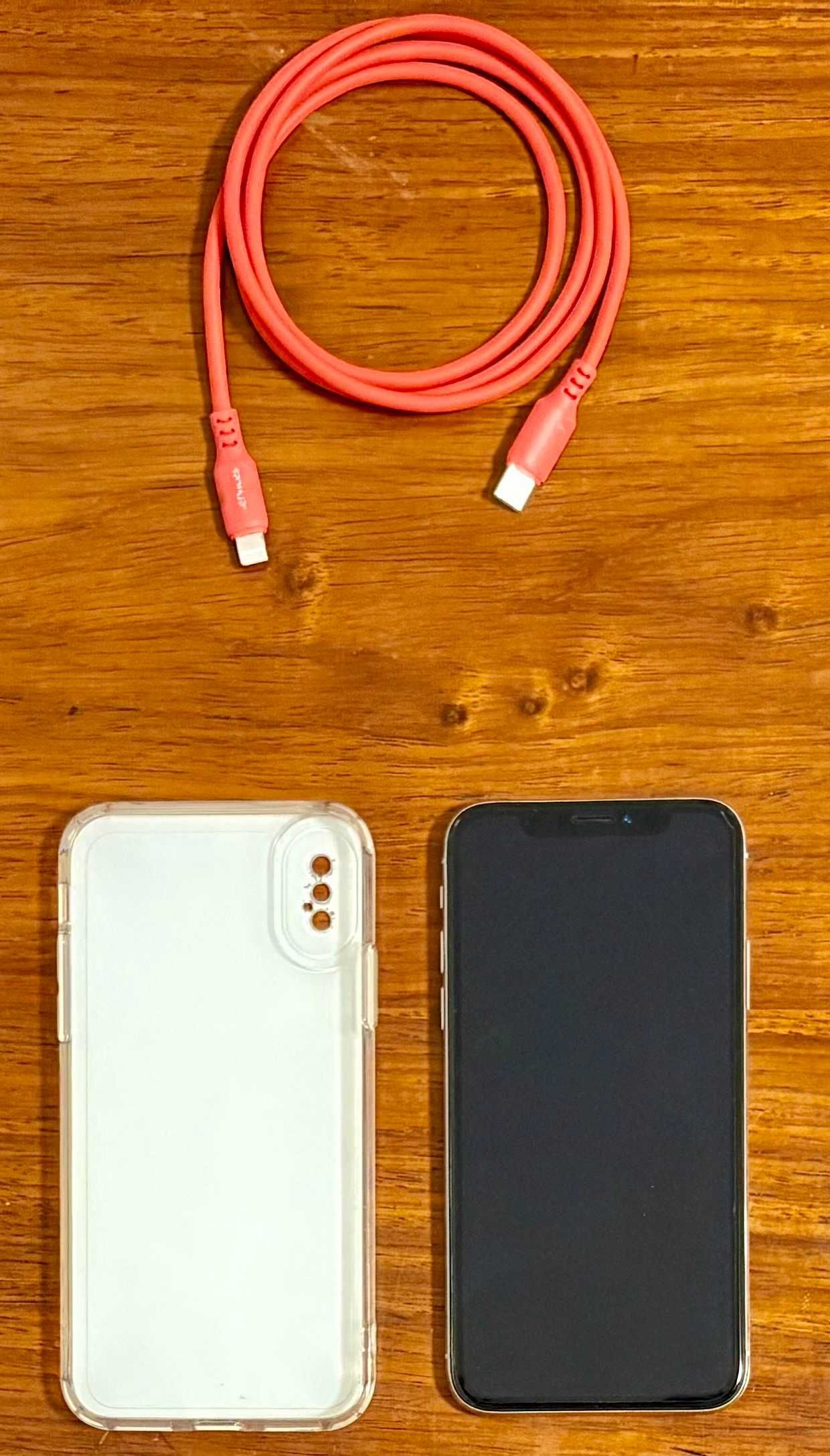 iPhone X 64GB Branco – Excelente estado + Capa e Cabo USB-C