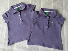 Bluzeczki polo Benetton 12-18 m dla bliźniaczek- cena za 2 sztuki.