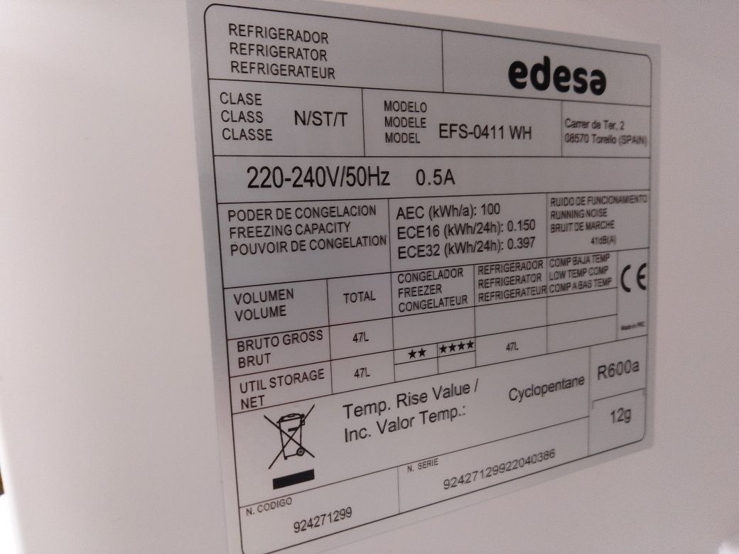 Frigobar EDESA (Impecável / Como Novo)