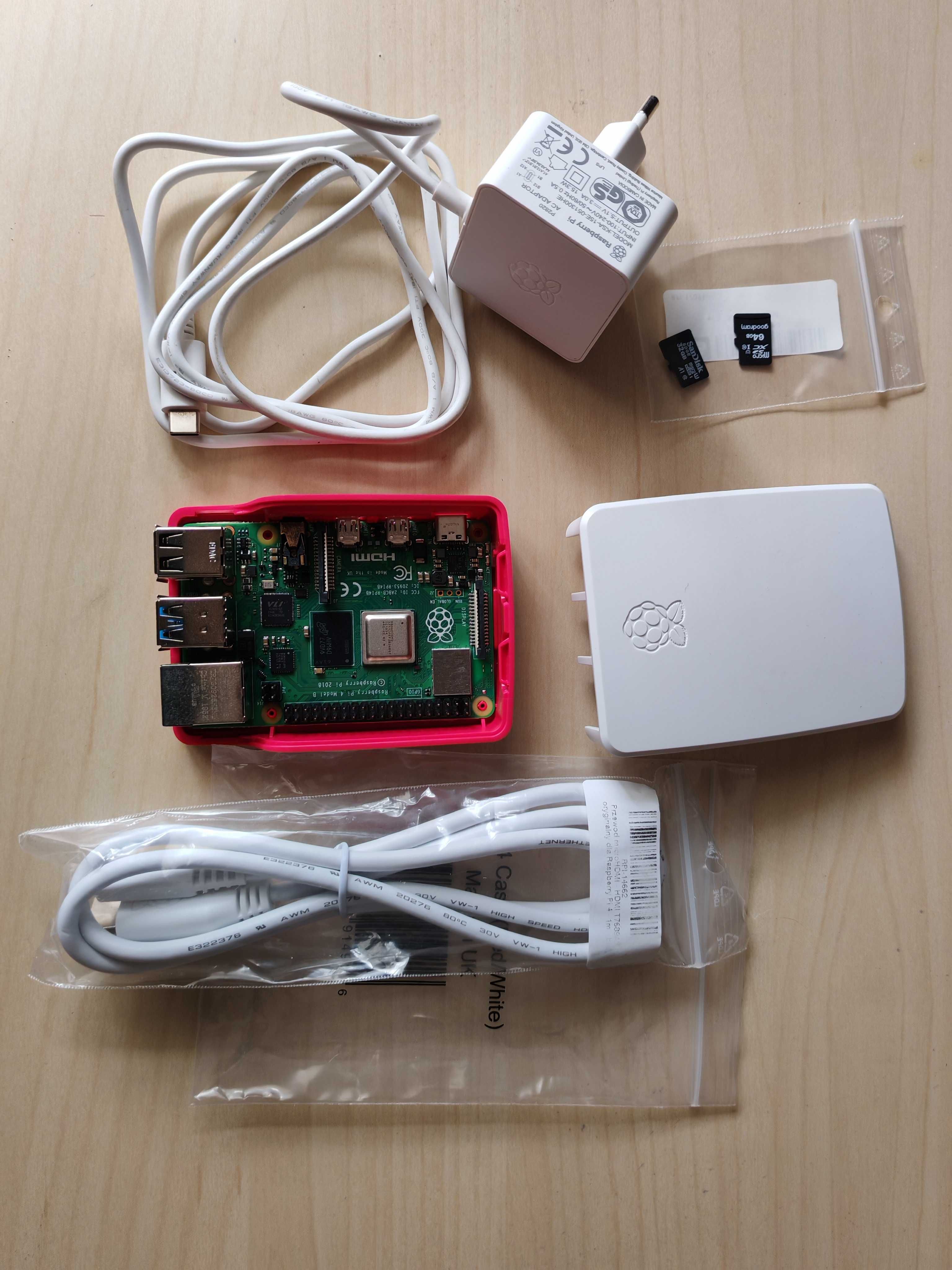 Zestaw Raspberry Pi 4 Model B 4 GB RAM + akcesoria