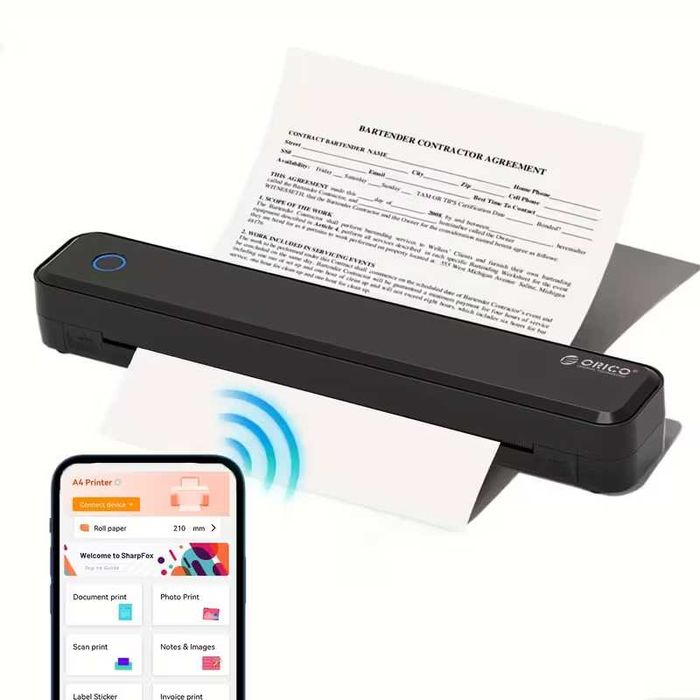 Портативний термопринтер А4 (Bluetooth)