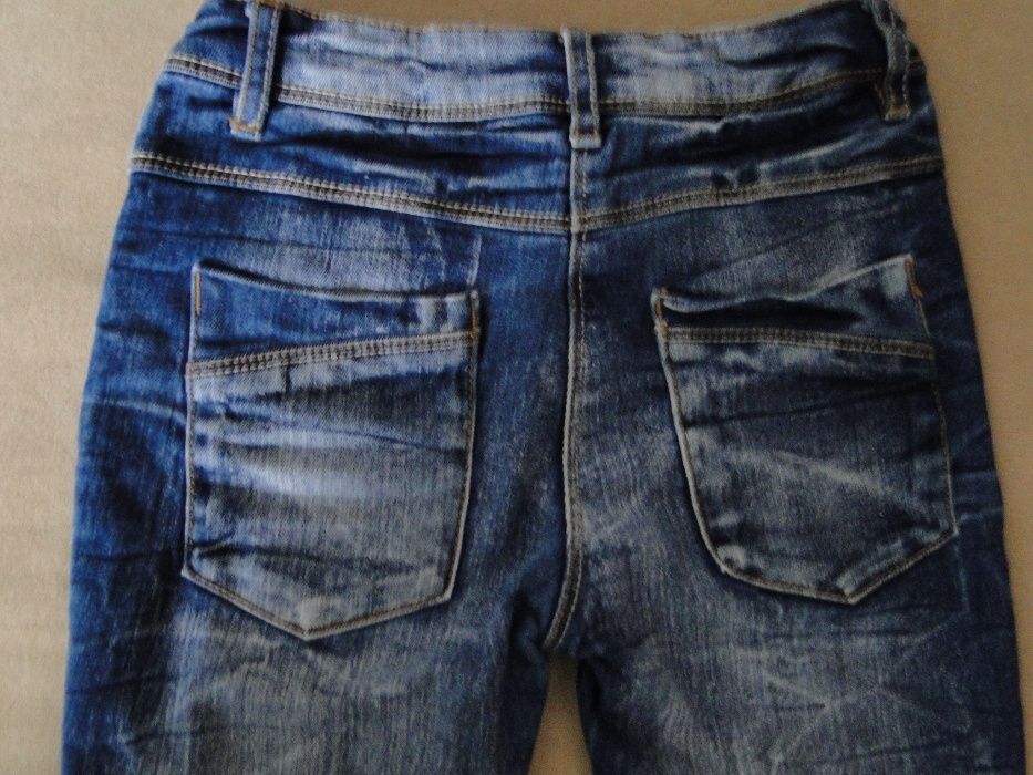 spodnie różowe i jeans roz.122