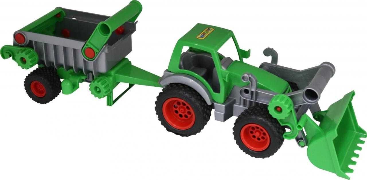 WADER 8718 traktor z ładowarką + NACZEPA PRZYCZEPA