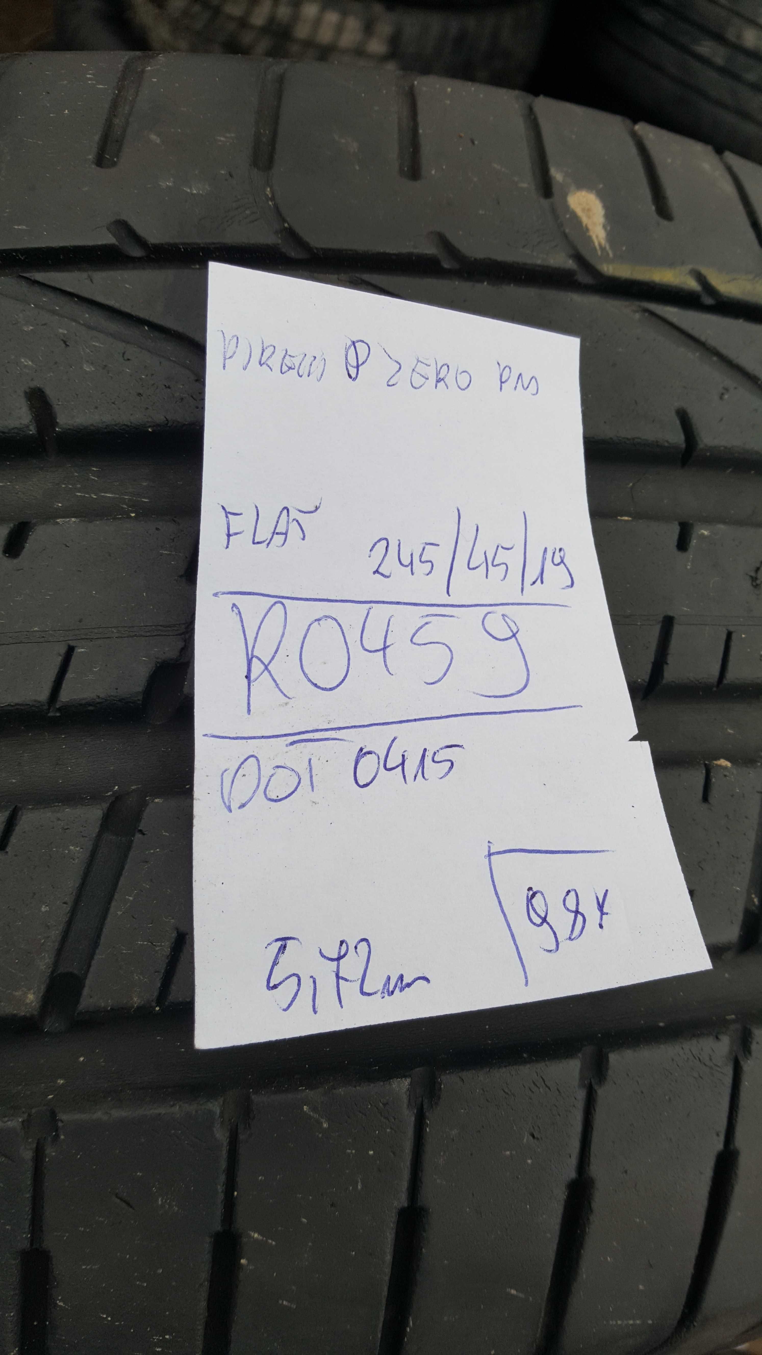 Pirelli 245/45 r19 P zero /// 5,7mm!!! RSC RunFlat