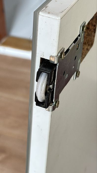 Drzwi przesuwne szkło mleczne+płyta do szafy