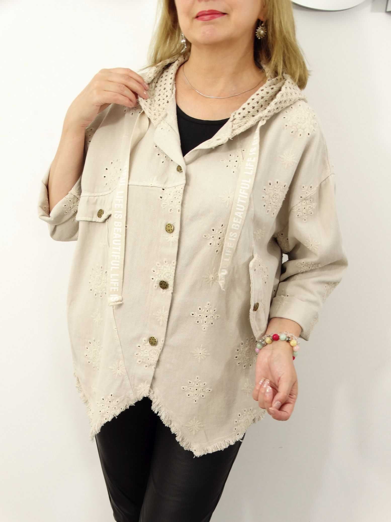 Kurtka Katana Włoska MICHELA Plus Size rozmiar uniwersalny od 42 do 50