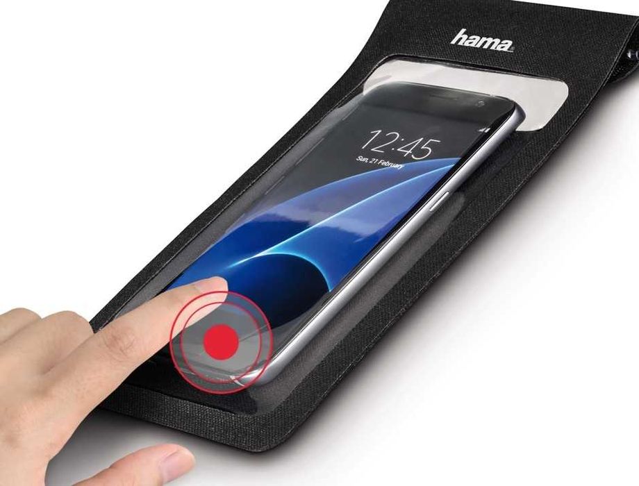 Uchwyt rowerowy do smartfona Hama czarny