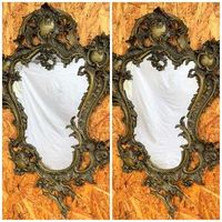 Espelho antigo com moldura em bronze.
Medidas: 65x40cm