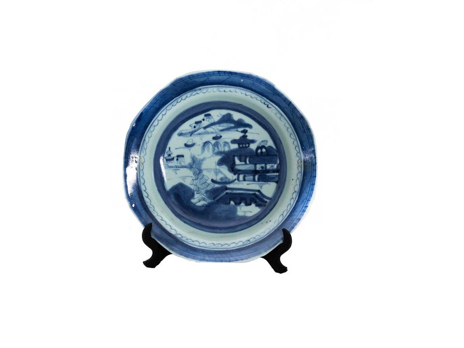 Prato porcelana chinesa azul | século XIX