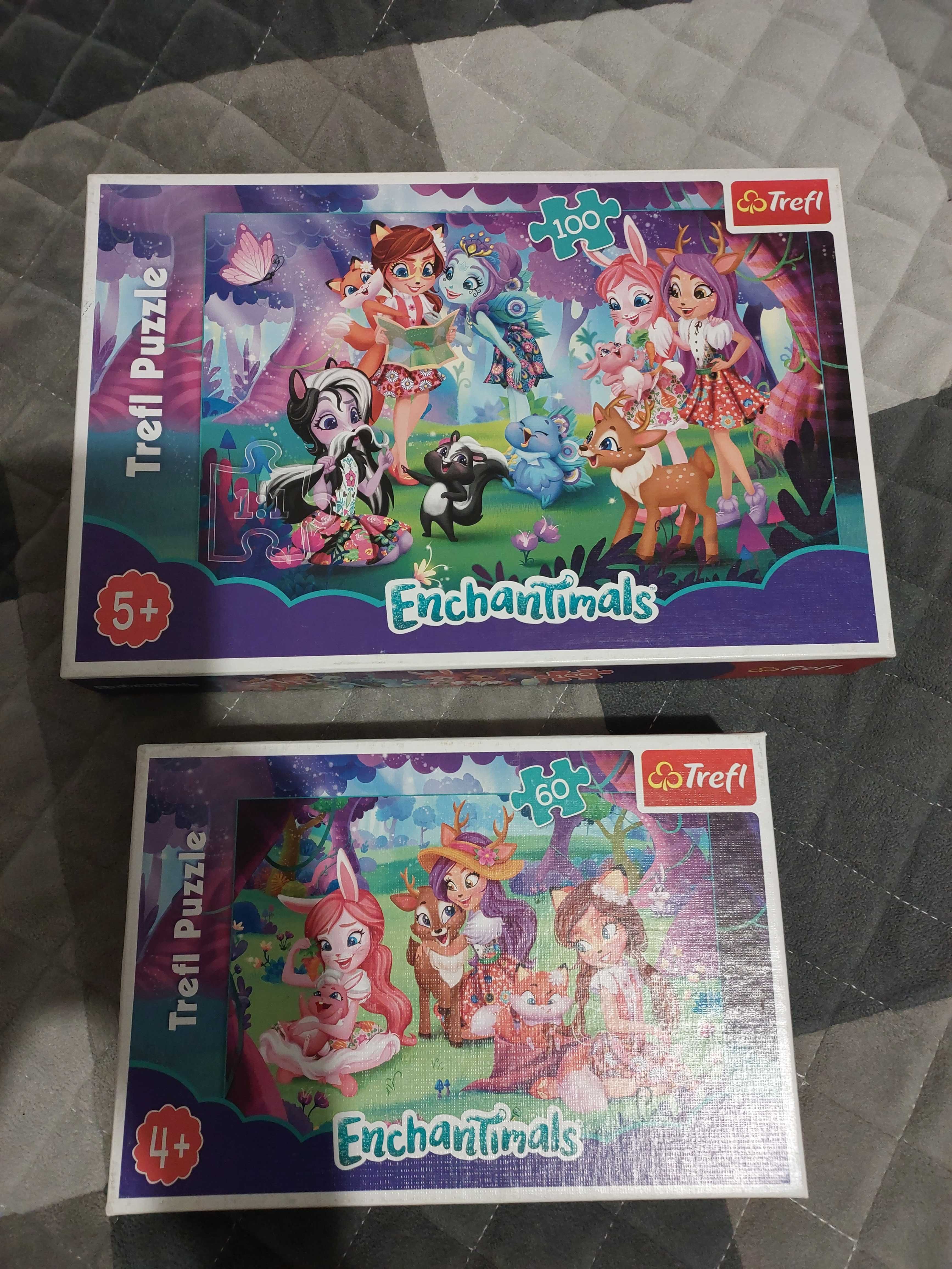 Puzzle Enchantimals 2 sztuki 33x22cm, 41x27,5cm