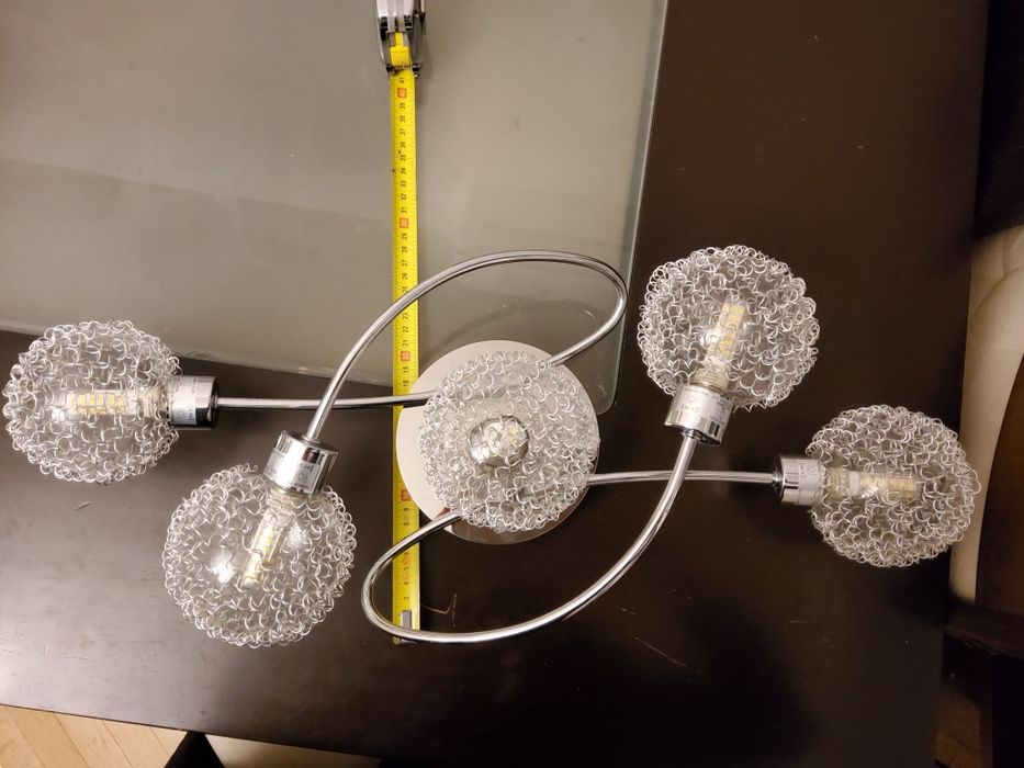 Żyrandol przysufitowy kule + żarówki