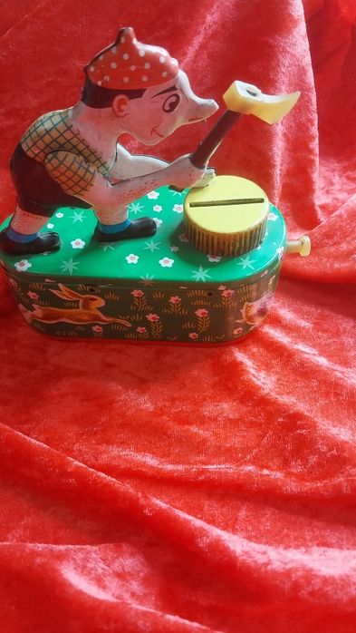 Копилка ГДР лесоруб из жести