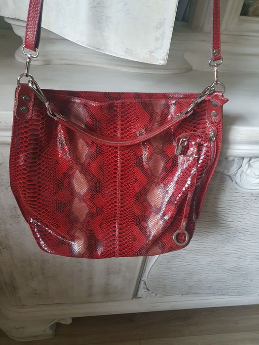 Skorzana torebka nowa