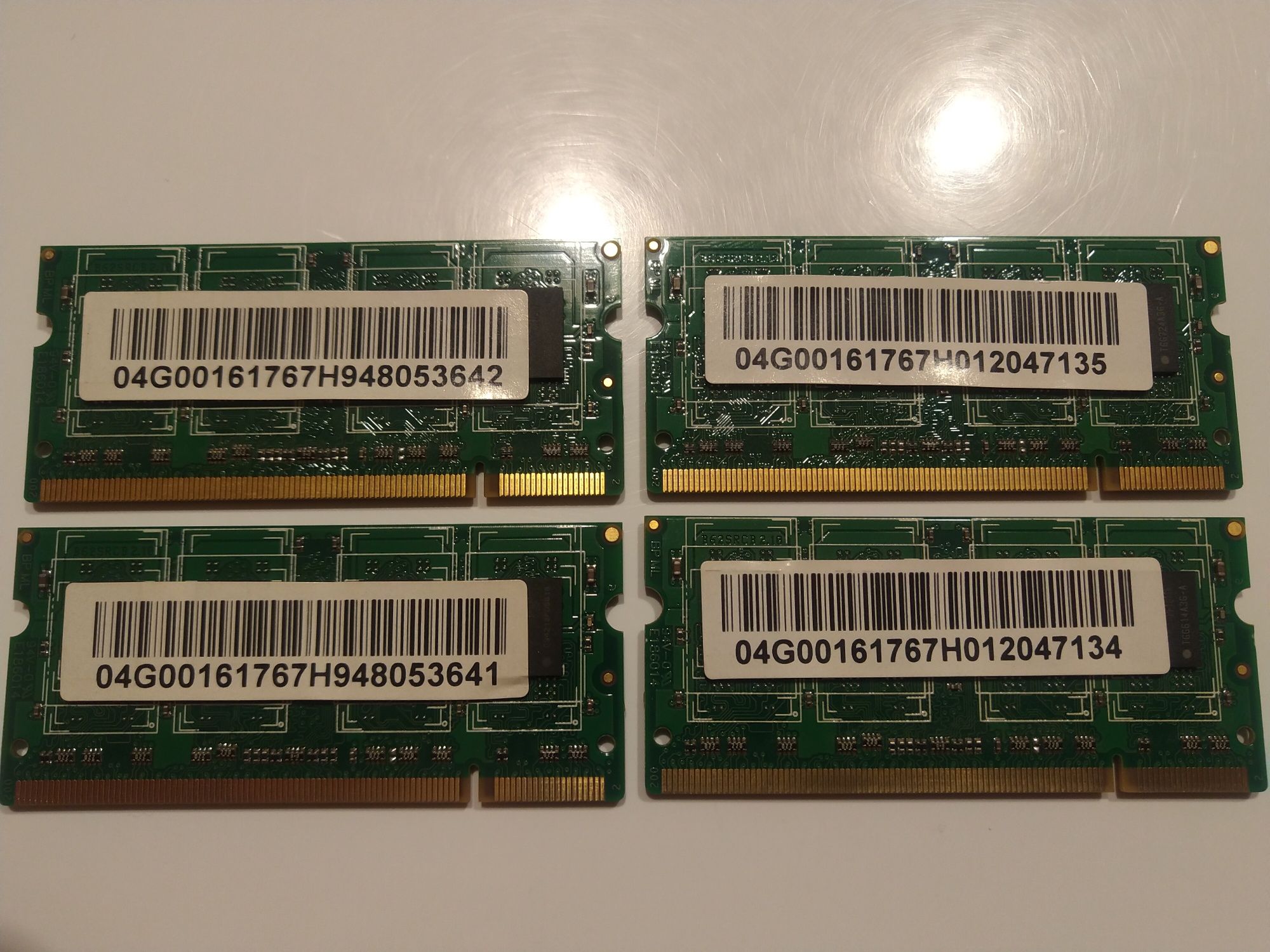 Pamięć RAM 4GB SO-DIMM DDR2 1GB 800 MHz ADATA 4szt do netbooka laptopa