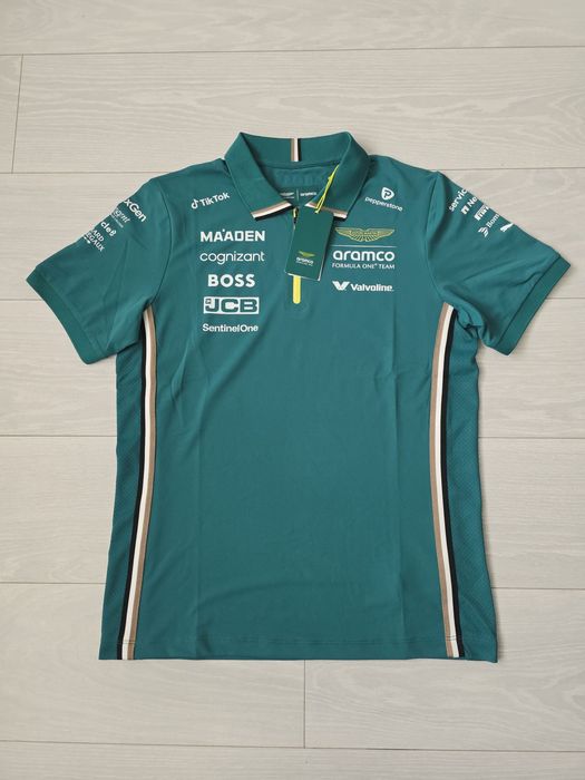 Koszulka polo Aston Martin Formula One Team 2025, Boss, F1, Formula 1