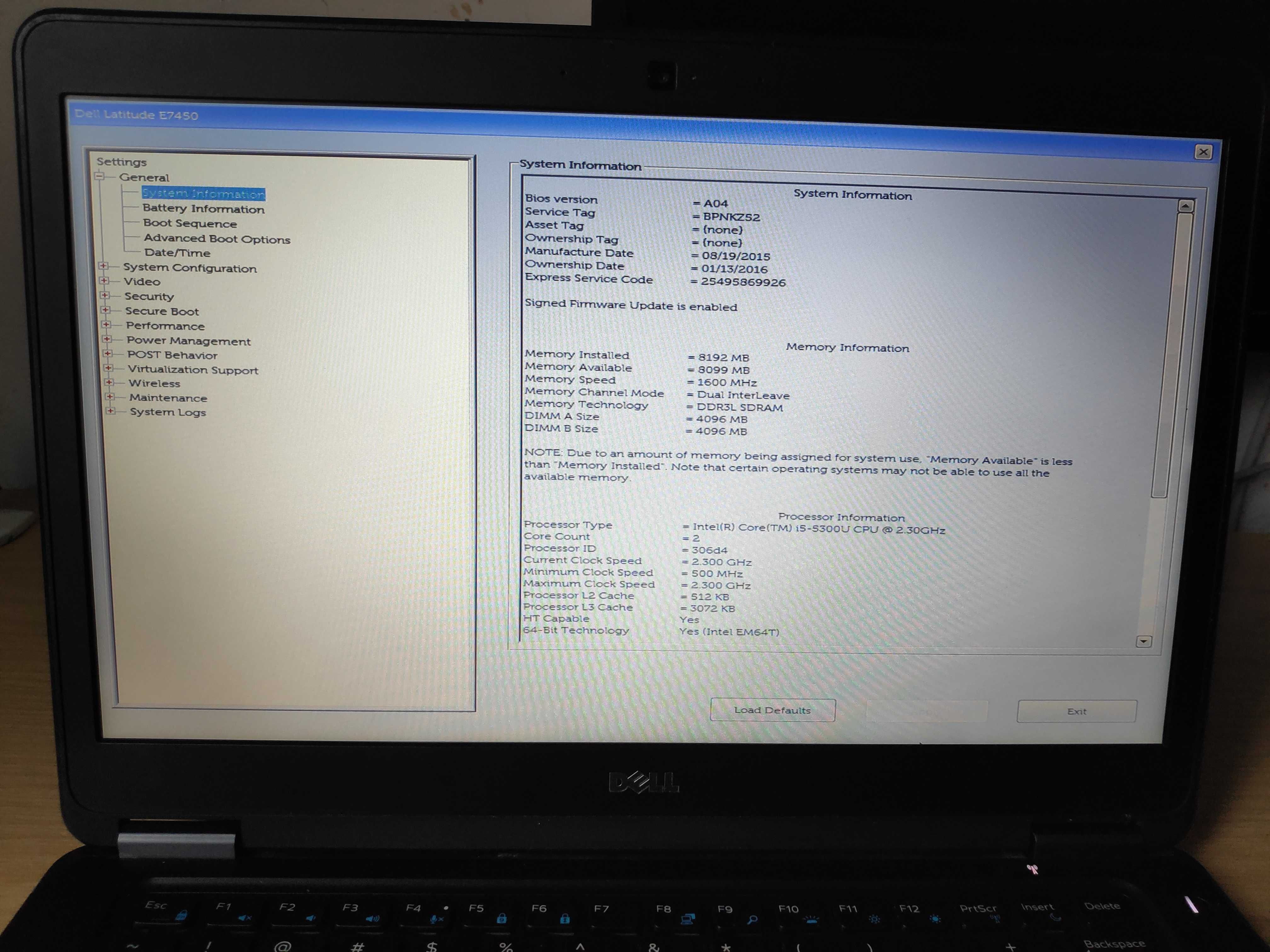 Dell Latitude E7450