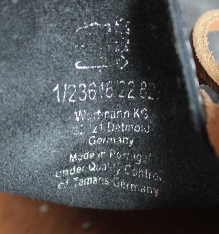 Топсайдери Tamaris Нат нубук Оригінал Made in Portugal 38р
