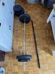 Sztanga 2x z obciążeniem 2x 30 kg