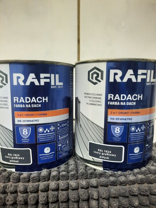 Rafil Radach Farba Na Dach 0.75 litra Farba do metalu. Różne kolory