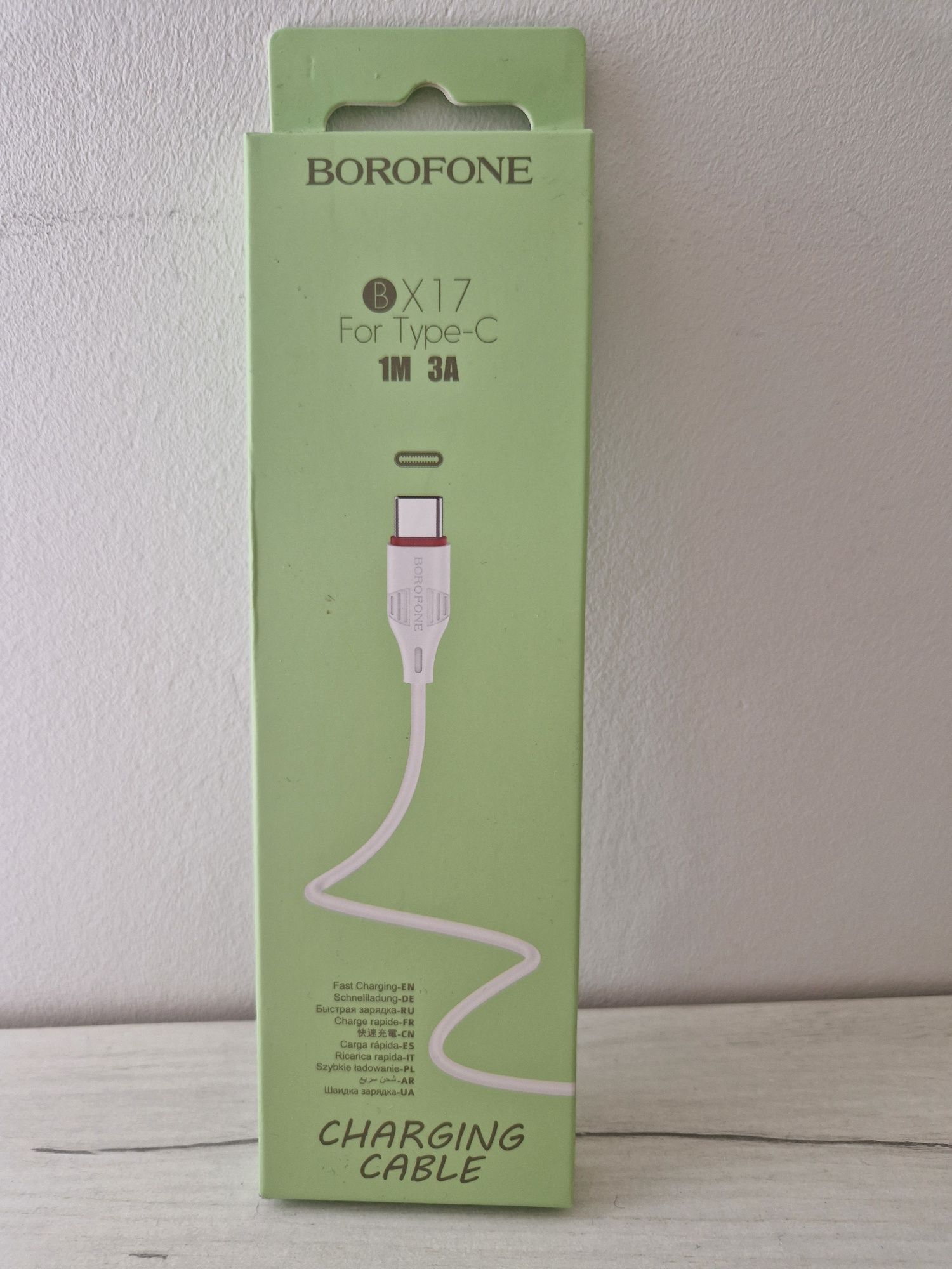 Borofone Kabel BX17 Enjoy - USB na Typ C - 3A 1 metr biały