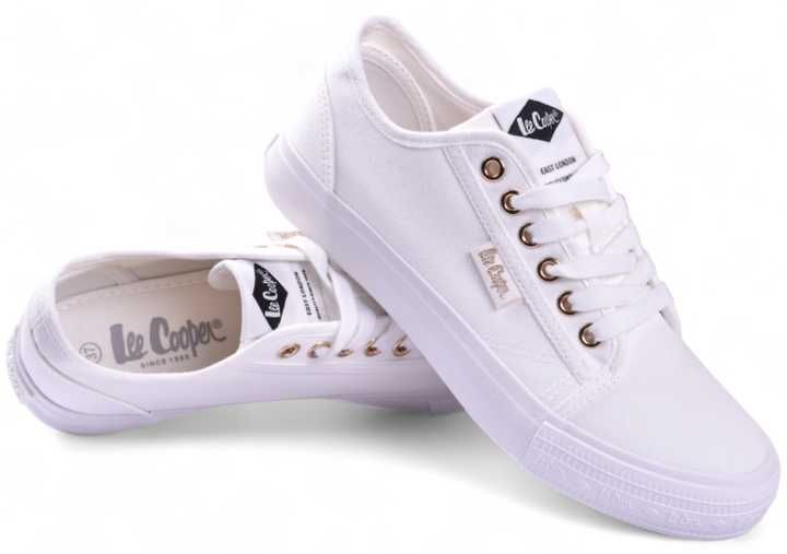 Buty Damskie Lee Cooper Trampki białe klasyczne (-2201) r.37 WYS.24H