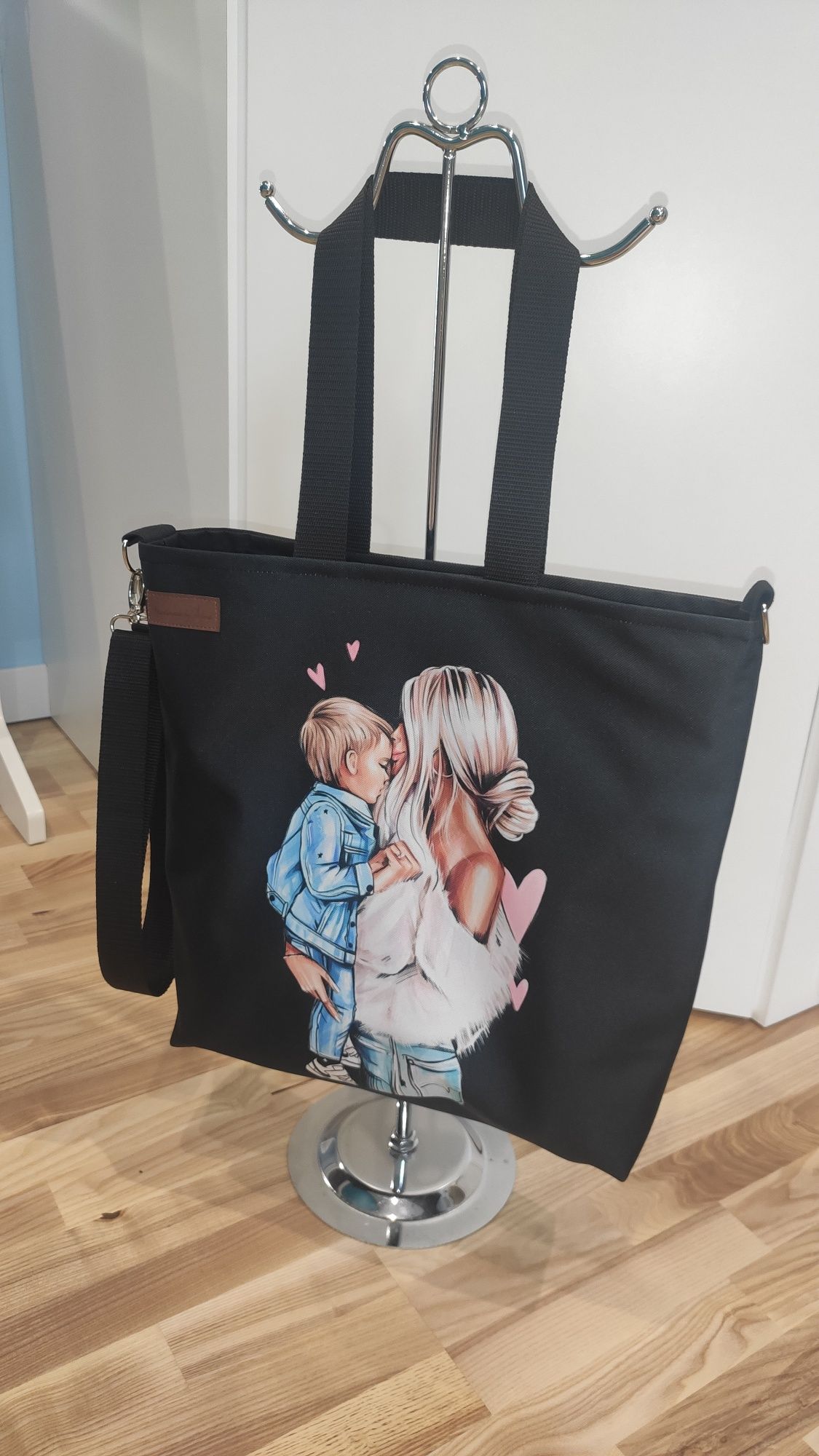 Torebka dla mamy mama i syn shopper bag mama z synem