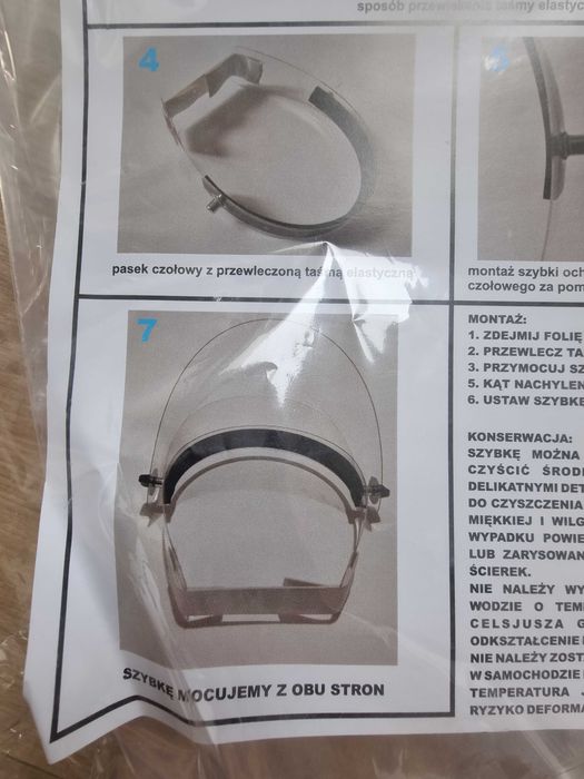 Przyłbica ochronna otwierana Visor+ antycovid pandemia