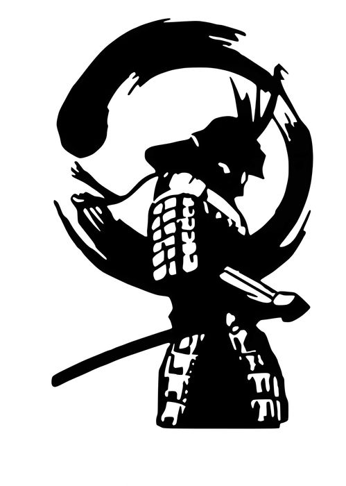 Samurai Figura Ozdobna na ścianę Panel