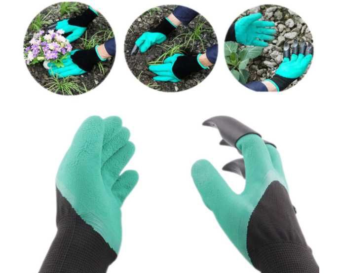 Rękawice rękawiczki ogrodowe pazury grabie pazurki