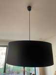 Duza czarna lampa żyrandol zwis design modern