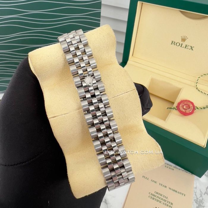 Часы женские Rolex Datejust Diamond Silver-Blue