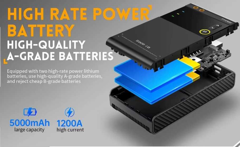 Fnirsi SWM-10 Портативний апарат точкового зварювання  + Павер банк