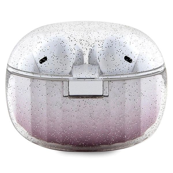 Słuchawki Bluetooth Guess Glitter Gradient TWS + stacja dokująca - róż
