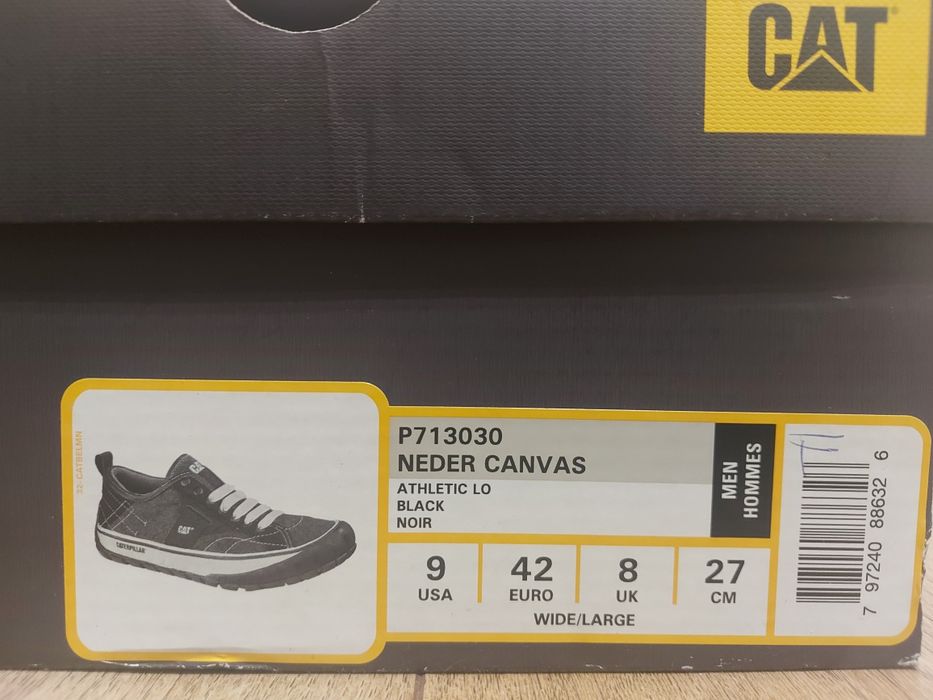 CATerpillar P713030 Neder Canvas czarne 42 NOWE!