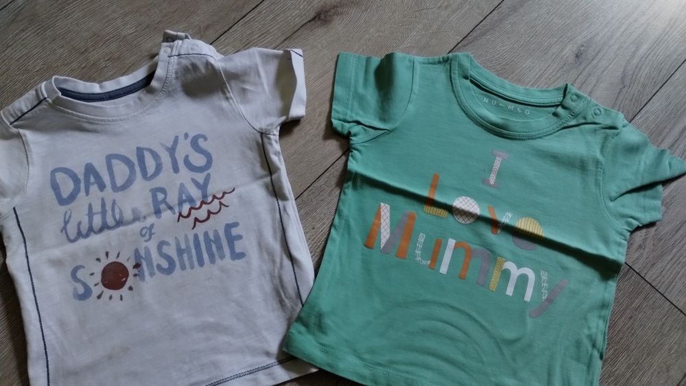 Zestaw t-shirtów, koszulek chłopięcych na lato 80-86