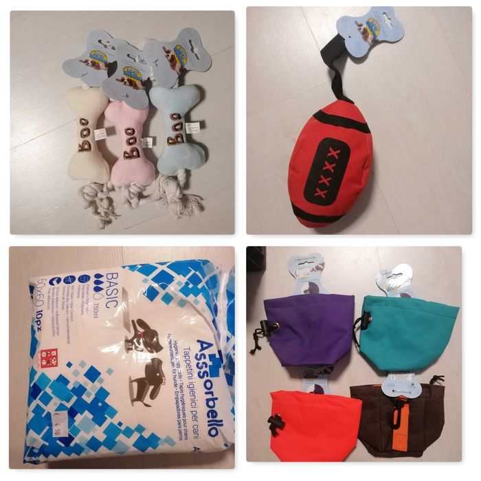 Acessórios e brinquedos para cão NOVOS