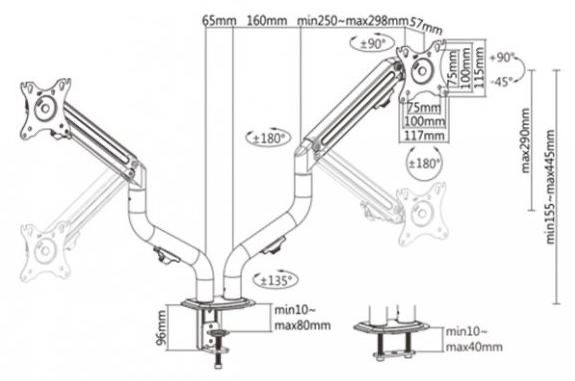 Продам кронштейн Gembird MA-DA2-02