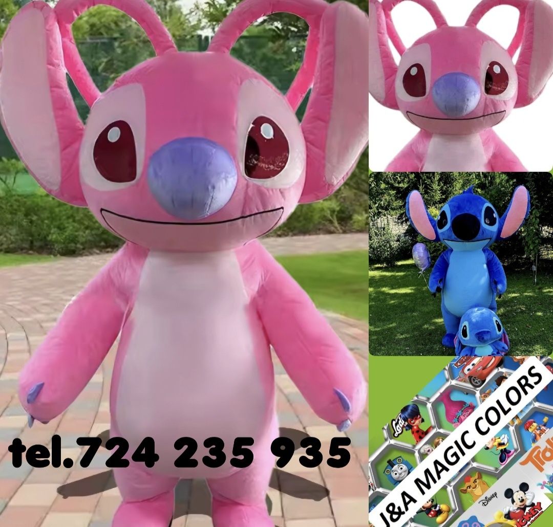 Żywa maskotka Labubu  ,Stitch Angel Kuromi Panda Biały Miś