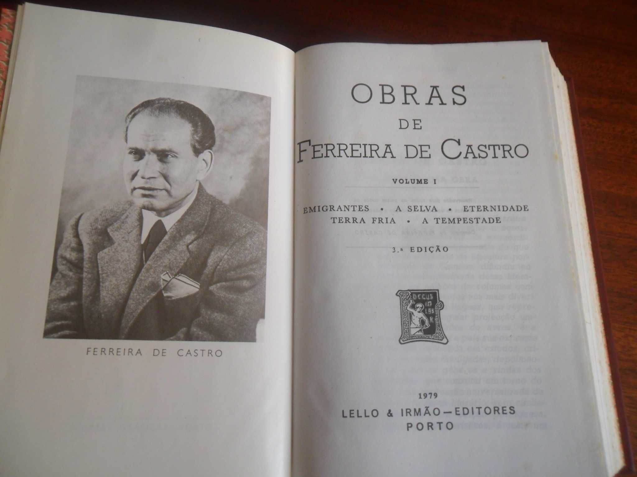 "Obras Completas de Ferreira de Castro" - 4 Volumes em Papel Bíblia