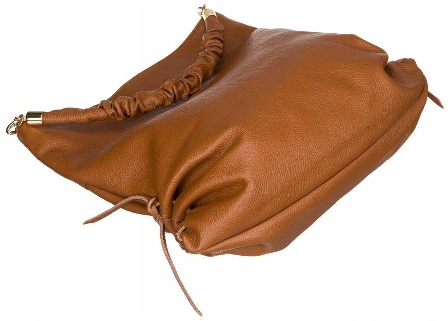 shopperka w typie worka ze skóry naturalnej - peterson