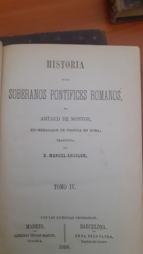 História de los soberanos pontifices romanos Artaud de Montor