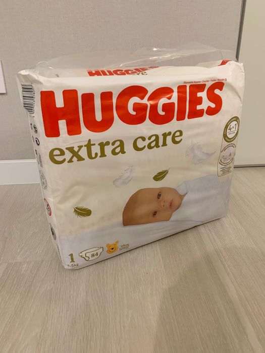 Підгузки Huggies Extra Care розмір 1 (2-5 кг), 84 шт