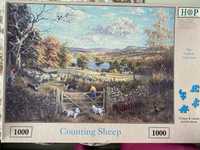 Puzzle 1000 HOP Counting sheep psy west bordercollie